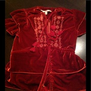 SALe! Chelsea & Violet velvet boho top